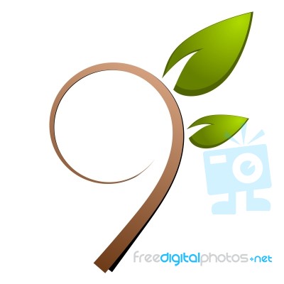 Tree Green Nature Logo Stock Image
