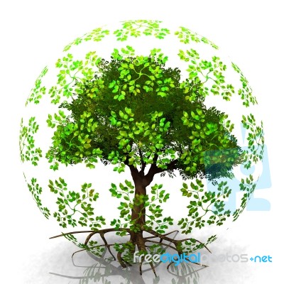 Tree In Bubble Stock Image