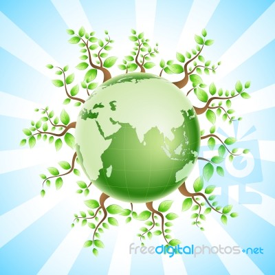 Trees Around Globe Stock Image