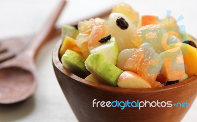 Tropical Fruit Salad Stock Photo