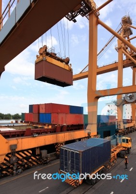 Truck Cargo Delivery Vehicle Stock Photo