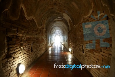 Tunnel With Light Stock Photo