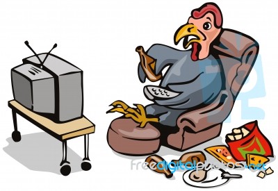 Turkey Watching Tv Stock Image