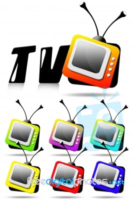 Tv Set  Stock Image