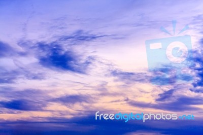 Twilight Sky Background Stock Photo