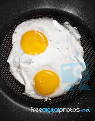 Twin Fried Eggs Stock Photo