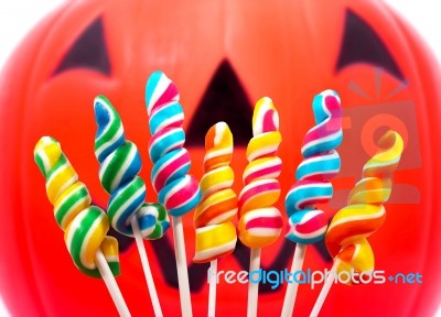Twisted Halloween Candy Stock Photo