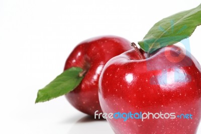 Two Apples Isolated Stock Photo