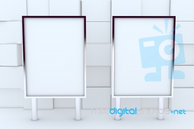 Two Blank Box Display Stock Image