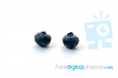 Two Blueberries Stock Photo