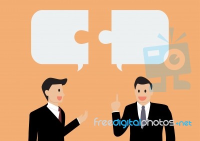 Two Businessman In Conversation Stock Image
