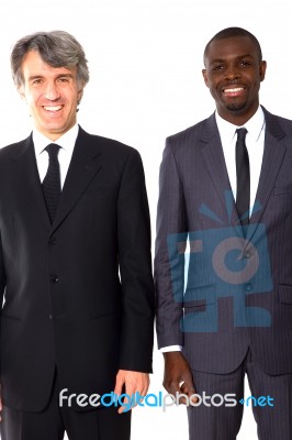 Two Businessmen Smiling Stock Photo