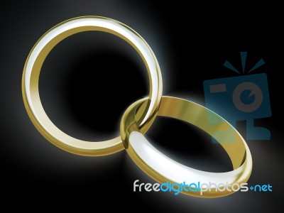 Two Gold Rings Stock Image