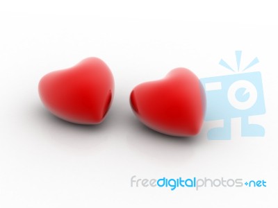 Two Hearts Stock Image