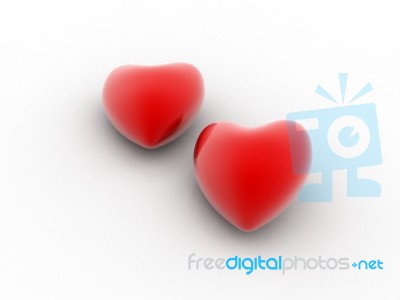 Two Hearts Stock Image