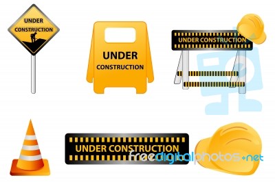 Under Construction Icons Stock Image