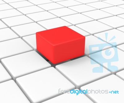 Unique Block Shows Standing Out Stock Image