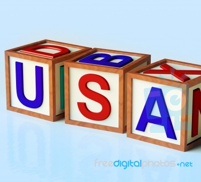 USA Blocks Stock Image