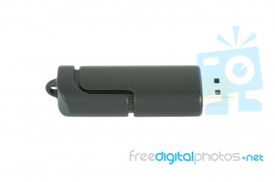 USB Flash Drive On White Isolated Background Stock Photo