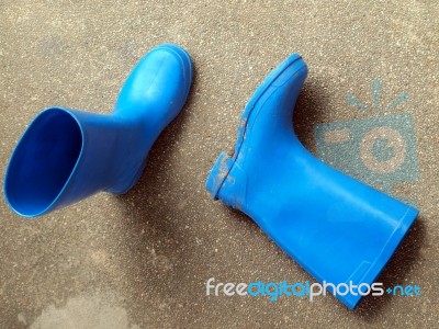 Use Of Rubber Boots Stock Photo