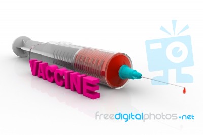 Vaccine And Syringe Stock Image