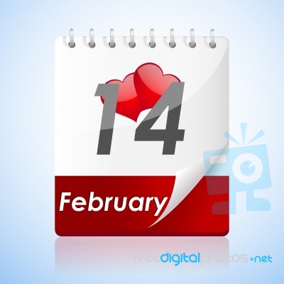 Valentine Calendar Stock Image