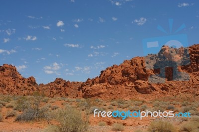 Valley Of Fire In Nevada Stock Photo