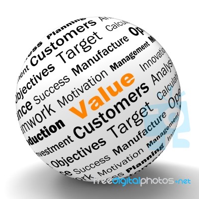 Value Sphere Definition Means Importance And High Value Stock Image