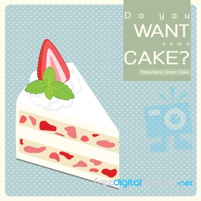 Vanilla Cream Cake Stock Image