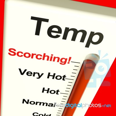 Very High Scorching Temperature Stock Image