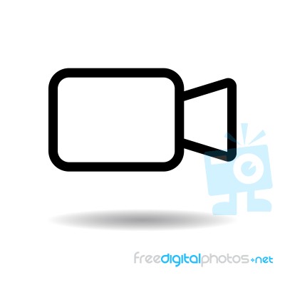 Video Camera Icon  Illustration Eps10 On White Background Stock Image