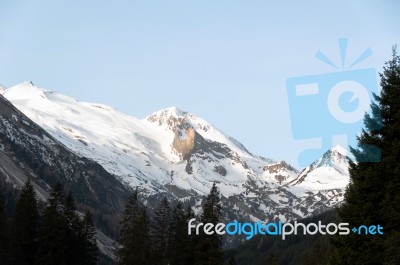 View On Hintertux Glacier Stock Photo