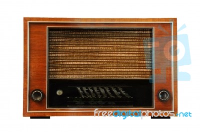 Vintage Radio Isolated Stock Photo