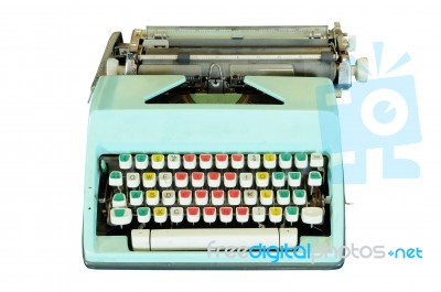 Vintage Typewriter Isolated Stock Photo
