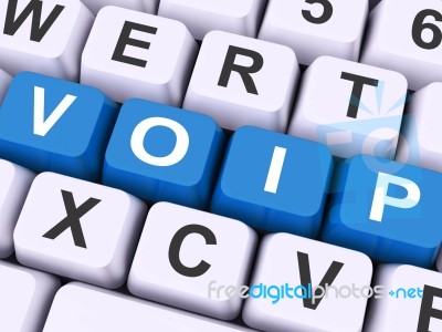 Voip Keys On Keyboard Show Voice Over Internet Protocol
 Stock Image