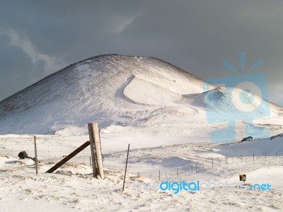 Volcano Mountain,iceland Stock Photo