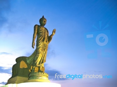 Walking Buddha Image Stock Photo