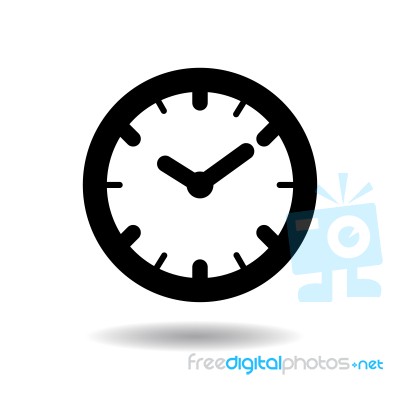 Wall Clock Icon  Illustration Eps10 On White Background Stock Image