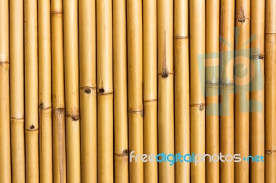 Wall Of Bamboo Stock Photo