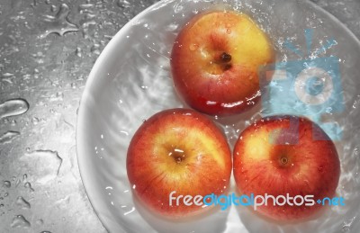 Wash Apples Stock Photo