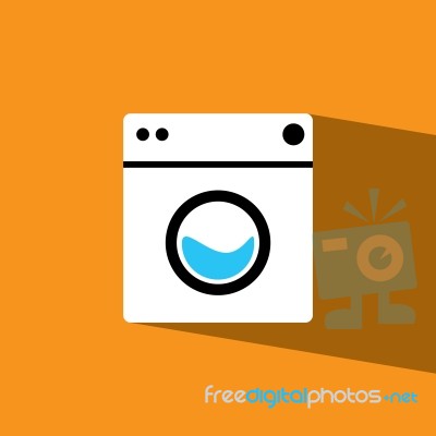 Washer Flat Icon   Illustration  Stock Image