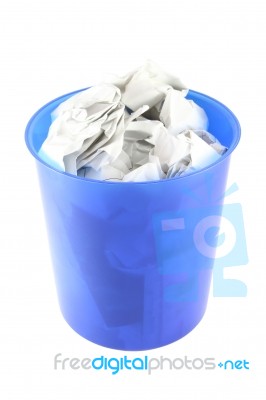 Waste Paper In Trash Stock Photo