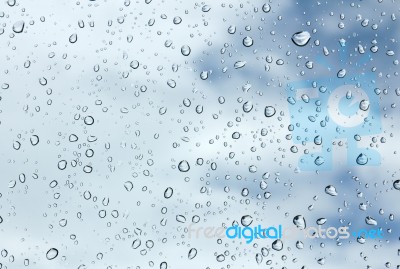 Water Drops Background Stock Photo