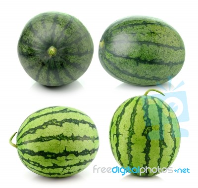 Water Melon Isolated On White Background Stock Photo