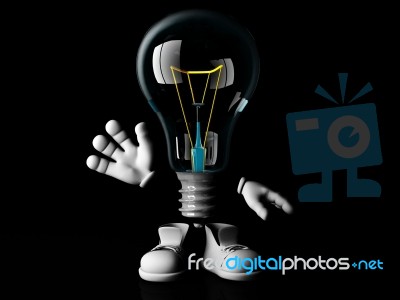 Waving Light Bulb Stock Image