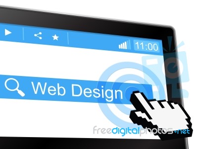 Web Design Represents Website Searching And Network Stock Image