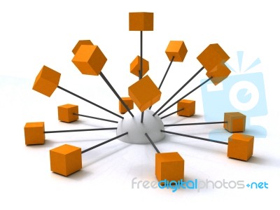 Web Internet 3D Stock Image