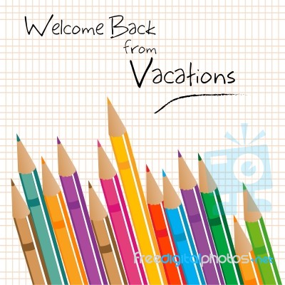 Welcome Back From Vacations Stock Image