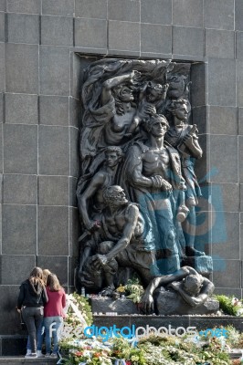 Western Side Monument To The 70th Anniversary Of The Warsaw Ghet… Stock Photo