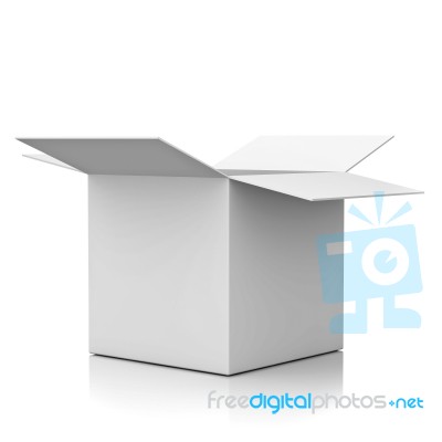 White Cardboard Box Stock Image
